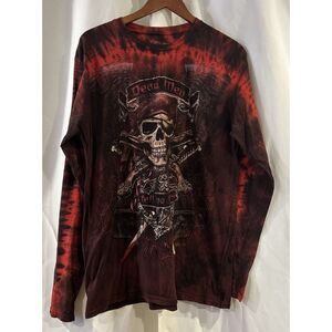 The Mountain‎ Pirate Red Dead Men Tell No Tales Skull T-shirt Tee Shirt 2XL